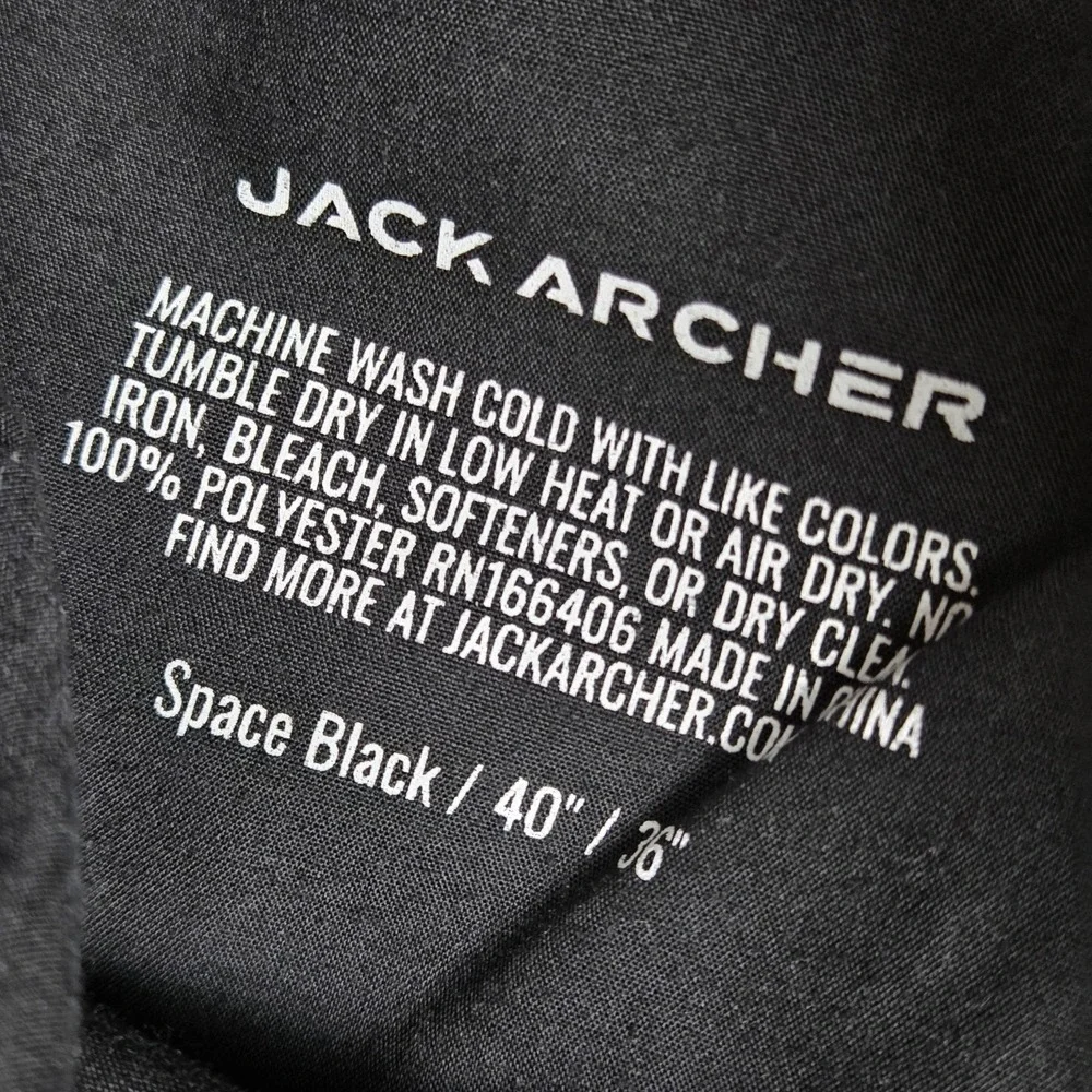 Jack Archer Jetsetter Performance Pants Men's 40x34 Black Travel Casual Golf